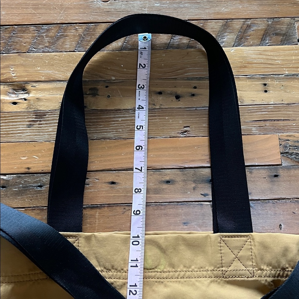 Athleta Large Mustard Nylon Tour Market Tote - Picture 6 of 10